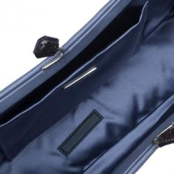 Pre Owned Prada Mauve Lizard Satin Small Handle Bag