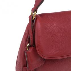 Pre Owned Prada Red Calfskin Small Daino Trend Shoulder bag
