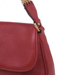Pre Owned Prada Red Calfskin Small Daino Trend Shoulder bag