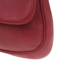 Pre Owned Prada Red Calfskin Small Daino Trend Shoulder bag