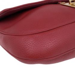 Pre Owned Prada Red Calfskin Small Daino Trend Shoulder bag