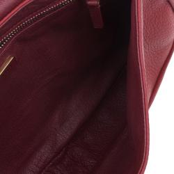 Pre Owned Prada Red Calfskin Small Daino Trend Shoulder bag