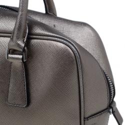 Pre Owned Prada Bronze Saffiano Lux Mini Satchel
