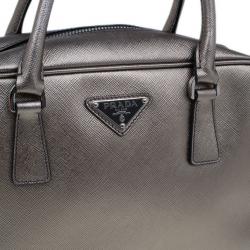 Pre Owned Prada Bronze Saffiano Lux Mini Satchel