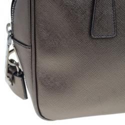 Pre Owned Prada Bronze Saffiano Lux Mini Satchel