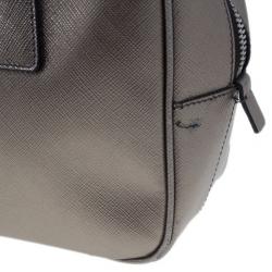 Pre Owned Prada Bronze Saffiano Lux Mini Satchel