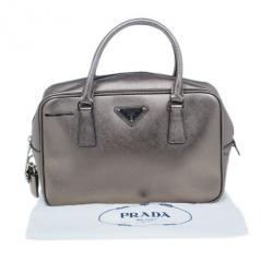Pre Owned Prada Bronze Saffiano Lux Mini Satchel