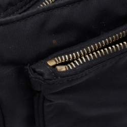 Prada Black Tessuto Nylon Front Pocket Messenger Bag