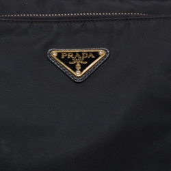 Prada Black Tessuto Nylon Front Pocket Messenger Bag