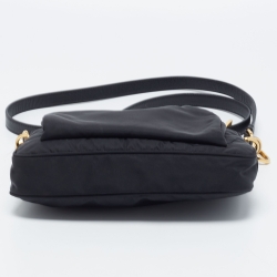 Prada Black Tessuto Nylon Front Pocket Messenger Bag