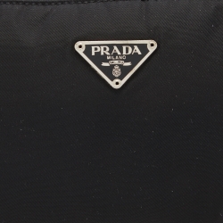 Pre Owned Prada Black Nylon Baguette Bag
