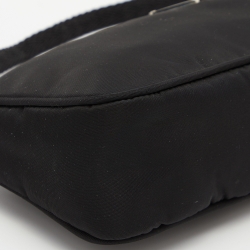 Pre Owned Prada Black Nylon Baguette Bag