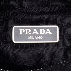 Pre Owned Prada Black Nylon and Leather Re-Edition 2005 Shoulder Bag