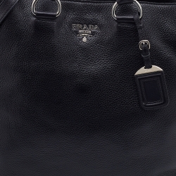 Pre Owned Prada Black Vitello Diano Shopper Tote