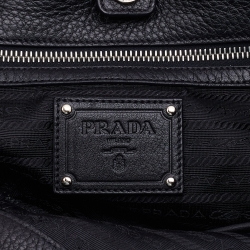 Pre Owned Prada Black Vitello Diano Shopper Tote