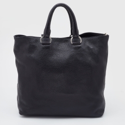 Pre Owned Prada Black Vitello Diano Shopper Tote