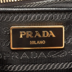 مملوكة مسبقًا Prada Black Saffiano Lux Leather Extra Large Double Zip Tote