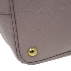 Pre Owned حقيبة يد برادا سافيانو كبيرة سحابات لوكس مزدوجة نيود