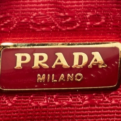 Prada Red Saffiano Lux Leather Mini Camera Crossbody Bag