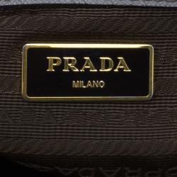 مملوكة مسبقًا Prada Clay Grey Saffiano Lux Medium Double-Zip Tote