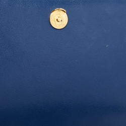 Pre Owned Prada Blue Saffiano Lux Leather Pattina Shoulder Bag