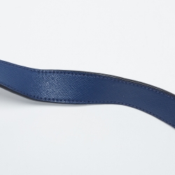 Pre Owned Prada Blue Saffiano Lux Leather Pattina Shoulder Bag