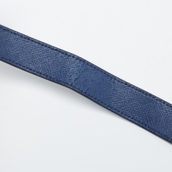 Pre Owned Prada Blue Saffiano Lux Leather Pattina Shoulder Bag