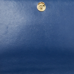 Pre Owned Prada Blue Saffiano Lux Leather Pattina Shoulder Bag