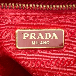 Pre Owned Prada Red Nylon and Leather Crossbody Bag