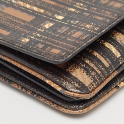 Pre Owned Prada Multicolor Tartan Leather Flap Top Handle Bag