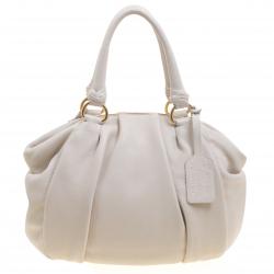 Pre Owned Prada Cream Leather Satchel
