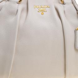 Pre Owned Prada Cream Leather Satchel