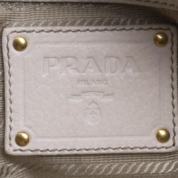 Pre Owned Prada Cream Leather Satchel