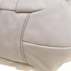 Pre Owned Prada Cream Leather Satchel