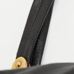 Pre Owned Prada Black Nylon and Leather Ring Handle Hobo