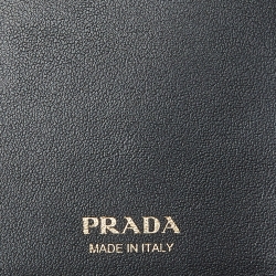 Pre Owned Prada Black Leather Saffiano Leather Wallet