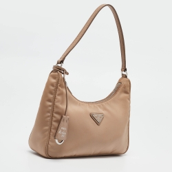 مملوكة مسبقًا حقيبة برادا باغيت ري إدشن 2005 جلد ونايلون بيج