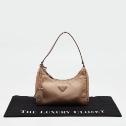 مملوكة مسبقًا حقيبة برادا باغيت ري إدشن 2005 جلد ونايلون بيج