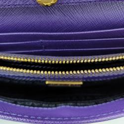 Prada Purple Saffiano Leather Mini Crossbody Bag