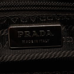 Pre Owned Prada Choco Brown/Yellow Easy Calf Leather Bowler Bag