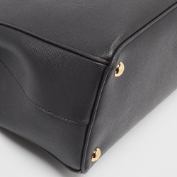Pre Owned Prada Black Leather Large Galleria Tote