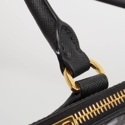 Pre Owned Prada Black Leather Large Galleria Tote