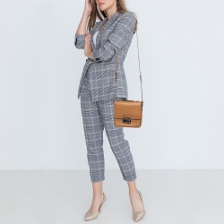 مملوكة مسبقًا Prada Brown Saffiano Leather Sound Top Handle Bag