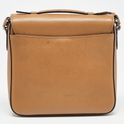مملوكة مسبقًا Prada Brown Saffiano Leather Sound Top Handle Bag