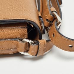 مملوكة مسبقًا Prada Brown Saffiano Leather Sound Top Handle Bag