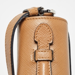 مملوكة مسبقًا Prada Brown Saffiano Leather Sound Top Handle Bag