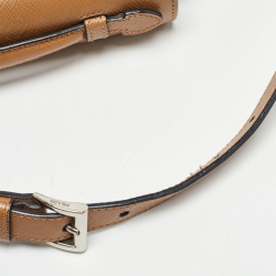 مملوكة مسبقًا Prada Brown Saffiano Leather Sound Top Handle Bag