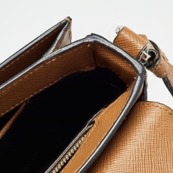 مملوكة مسبقًا Prada Brown Saffiano Leather Sound Top Handle Bag