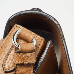 مملوكة مسبقًا Prada Brown Saffiano Leather Sound Top Handle Bag