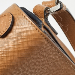 مملوكة مسبقًا Prada Brown Saffiano Leather Sound Top Handle Bag